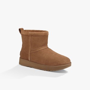 Ugg Classic Mini Waterproof Alla Väderstövlar Dam Bruna (675031VJN)